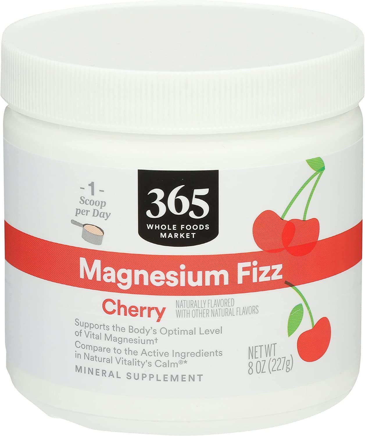 365 Whole Foods Market -Magnesium Cherry Fizz- 350 mg, 8 oz